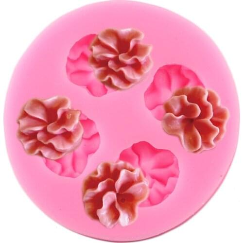Flower Silicone Mold Sugarcraft Fondant Cake Decorating Tools Cupcake Topper Molds Polymer Clay Candy Chocolate Gumpaste Moulds