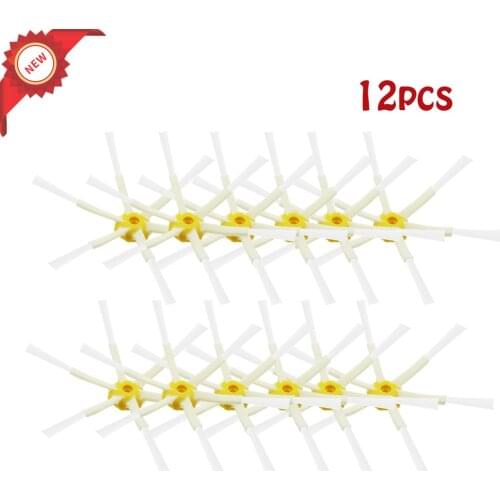 12PCS Replacement 6-Armed Side Brush for iRobot Roomba 600 700 Series 510 530 550 620 650 760 770 780 Robot Vacuum Cleaner Parts
