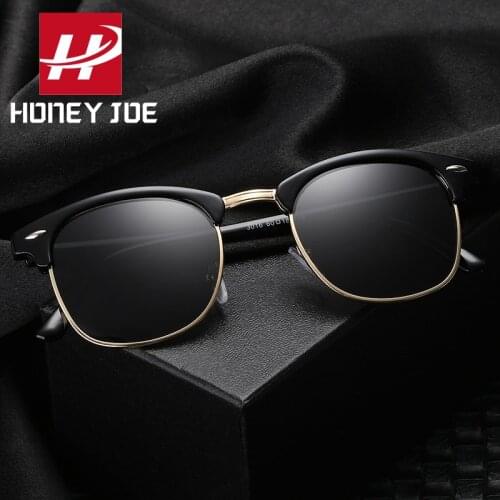 Half Metal Frame Sunglasses Polarized Vintage Men Women Ladies Sun Glasses Brand Designer Mirror Retro Gafas Oculos De Sol UV400