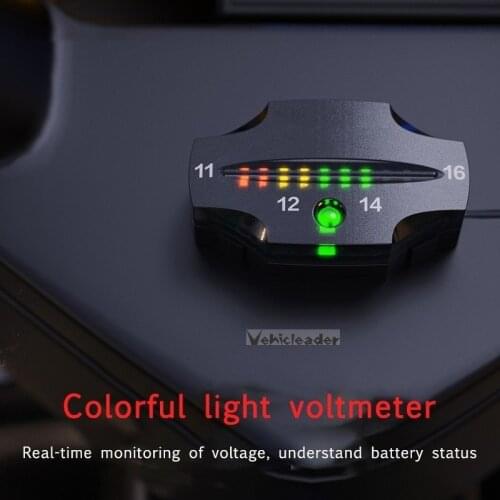 12V LED Tricolor Indicator Light Digital Panel Voltmeter Electric Voltage Meter Volt Tester For Auto Battery Car Motorcycle Ship