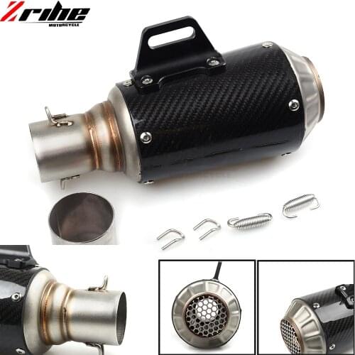 Universal 36-51mm Modified Exhaust Motorcycle Silencer Exhaust Pipe Carbon Fiber For HONDA CBR 600 F3 F4 F4I VFR 750 800 CB500F