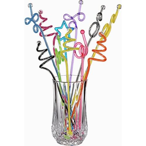 10pcs-50pcs High Quality Swizzle Sticks Resuable Cocktail Mixer Drink Stirrers Bar Puddler Stirring Spoon for Juice Coffee