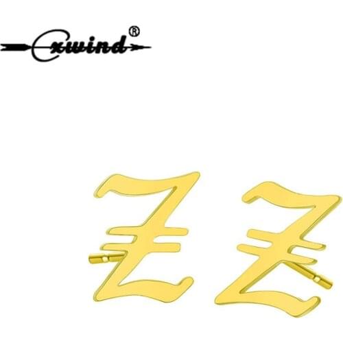 Cxwind Multiple Color Earring Stainless Steel Letter Stud Earrings for Women Girls Fashion Minimalist Ear Earrings Jewlery Gifts