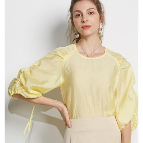 Women O-neck Ruffles Half Sleeve Tops Fashion Korean Loose Slim Streetwear Shirts