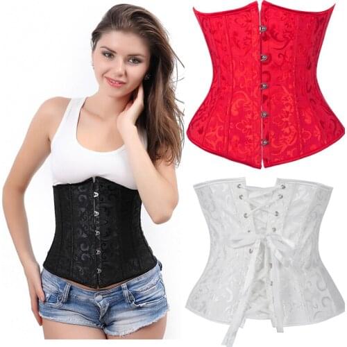Sexy Woman Body Shaping Lace Lace Corset Black and White Bustier Corset Print Corset Underwear Three Colors Available