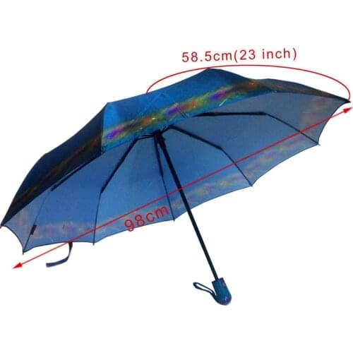 Women Umbrella,Automatic Folding Parasol(Satin Canopy,Premium Steel Iron Frame 9ribs Strong Windproof Waterproof)For Rainy day