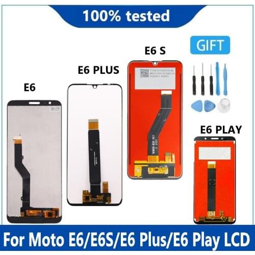 For Motorola Moto E6s LCD E6 Play E6 Plus Display Touch Screen Sensor Digiziter Assembly For Moto E6 Plus E6 E6S LCD with Frame