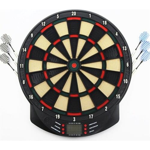 15-inch electronic dartboard set LCD display automatic scoring dartboard scoreboard with voice 6 soft darts indoor entertainment