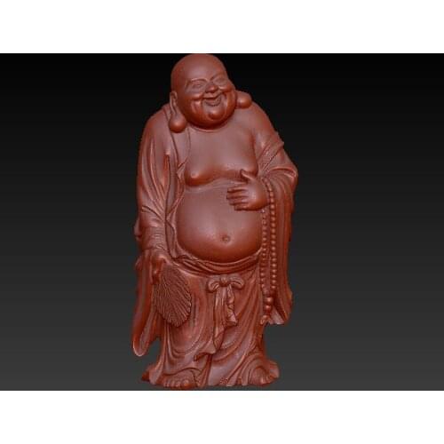 3D carved figure sculpture 3d model for cnc machine in STL file format -Maitreya Buddha