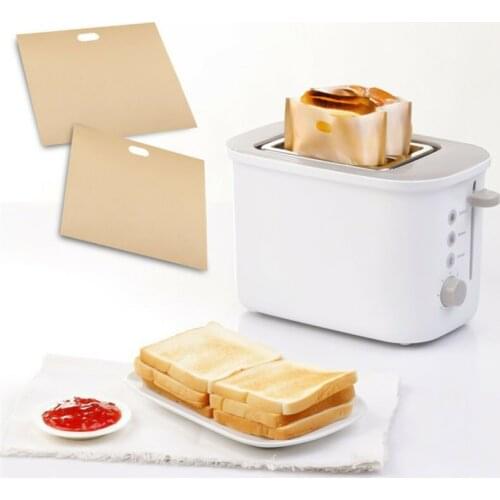 5pcs Newest Sandwiches Toasting Bags 16cm x 16.5cm Reusable Gluten Free Toaster Bread Bag Non Stick Heating Bread Pockets