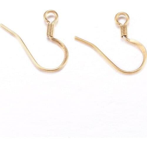 PandaHall 50pcs Stainless Steel Silver Tone Earrings Hooks Womens Earring Components DIY Jewelry Findings Fine Jewelry F60