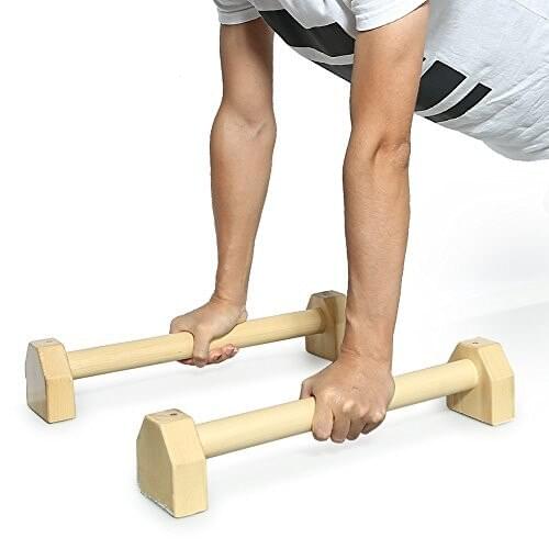 50cm Wooden Push Up Stands Sport Gym Exercise Fitness Bar Chest Muscle Training Workout