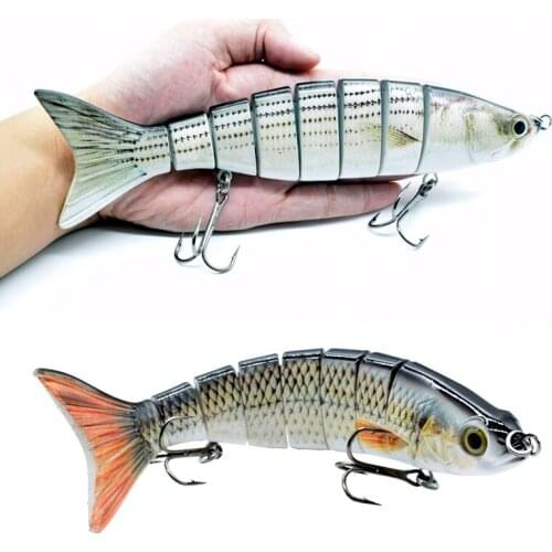 8 section 10inch fishing lure swimbait lure herring hard lure bait fishing tools 3D eyes life-like fish