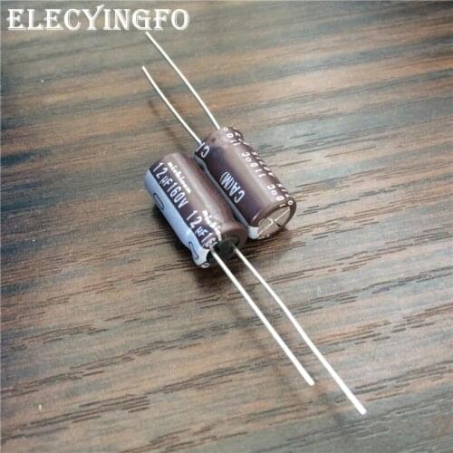 10pcs 12uF 160V Japan NICHICON CA Series 8x16mm High ripple current Long Life 160V12uF Aluminum Electrolytic Capacitor