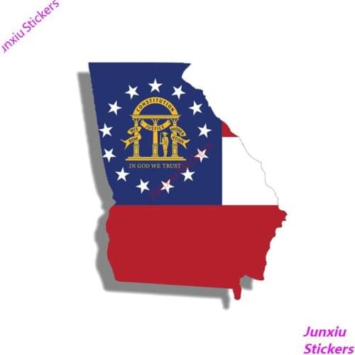 Car Sticker Decal Styling Funny Georgia State Flag Bumper Window Rear Windshield Laptop Other Vehicle Auto Accessories KK13*11cm