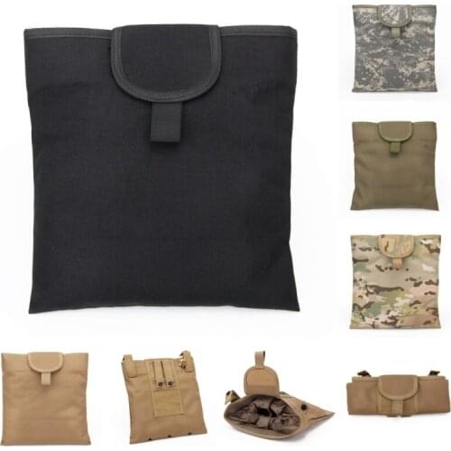 CQC Airsoft Tactical Molle Large Folding Magazine Dump Drop Pouch Military Hunting Accessories Foldable Recovery Mag Bag