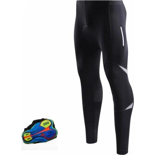 New Mens Summer Autumn Cycling Pants 20D Gel Pad Bike Bicycle Trousers Long Culotte Cycling Wear Tights Riding Men Bib