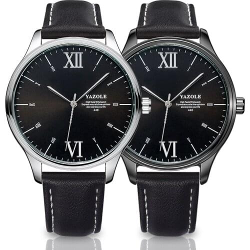 Yazole Watch Men New Dress Fashion Sport Quartz Clock Leather Casual Waterproof Wristwatch Reloj Hombre Luxury Watch For Men