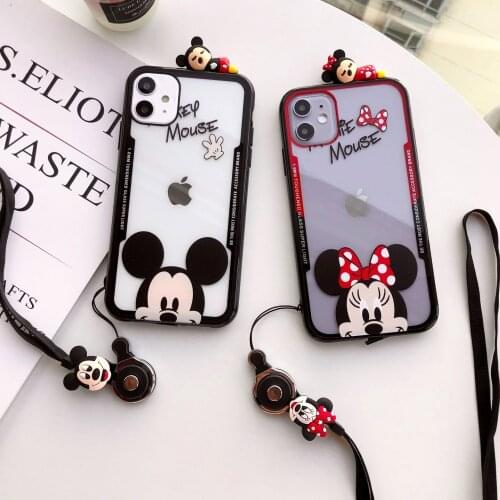 2021 New Disney Mickey Mouse Phone Case cover For iphone 12 pro max 11 8 7 6 s XR PLUS X XS SE 2020 mini couple case