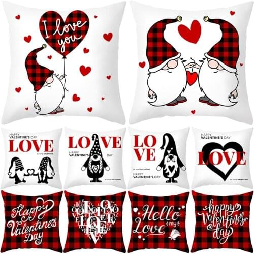 45x45cm Decorative Pillow Cushion Covers Valentines Day Gift Polyester Cotton Throw Pillow Car Bed Room Home Decoration Cuscini