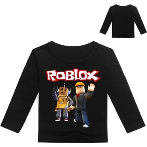 Cartoon Robloxng Long Sleeve Children T-Shirts Cotton Boys T Shirt Kids TShirt Autumn Kids Girls Tops 2-12Years Spring Clothes