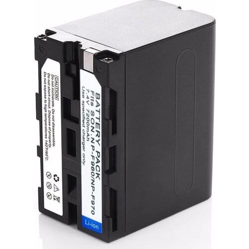 Dinto 1pc 7200mAh NP-F950 F960 F970 F750 F760 NP-F750A Battery for Sony HVR-Z1C HDR-FX1E/FX7E/FX1000E DCR-VX2100E/AX2000E