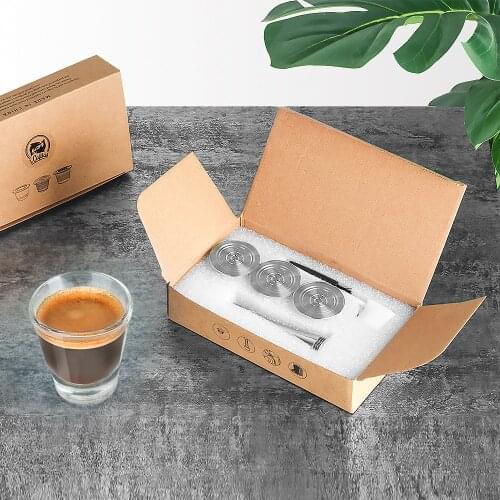 Eco Friendly Packing Box Refillable Capsule For Nespresso Reusable Satinless Steel Crema Maker Reusable Pod