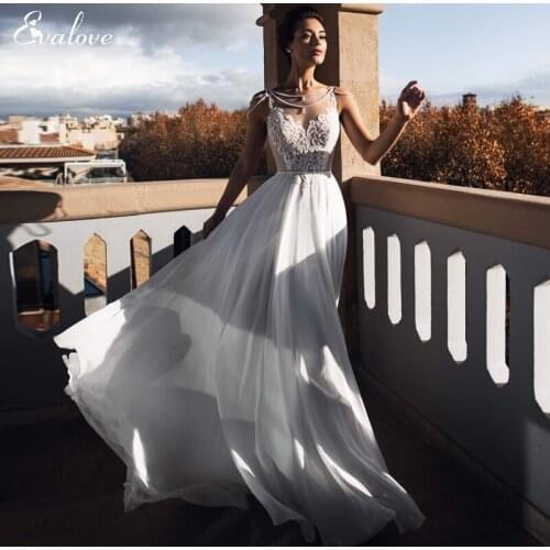 Evalove Chiffon Wedding Dresses