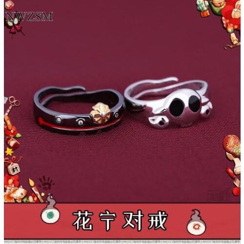 Anime Toilet Bound Jibaku Shounen Hanako kun Nene Cosplay S925 Sterling Silver Finger Ring Men Womens Adjustable Jewelry Gift