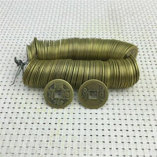 200 pieces Collection old Chinese Antique brass empire coins diameter 0.91"inch