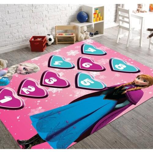 Elsa And Anna Hopscotch 8 Patterned Carpet ,Non Slip Floor Carpet,Teens Carpet,Kids Carpet,Turkish Rug