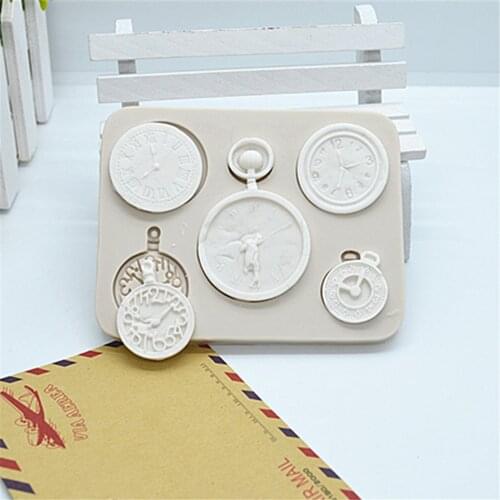 Clocks Lace Silicone Resin Cake Molds Fondant Molds Cake Decorating Tools Pastry Kitchen Baking Accessories