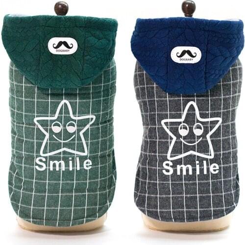 Pet Clothing Hooded Clothes Dog Vest Jacket Winter Outfits Warm Dog Coat Clothes For Small Medium Dogs French Bull