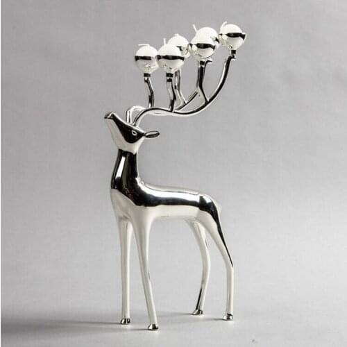 European style deer shape metal candle holder with 6-arms candelabra Wedding Decoration Candelabra Centerpiece Candlestick Decor
