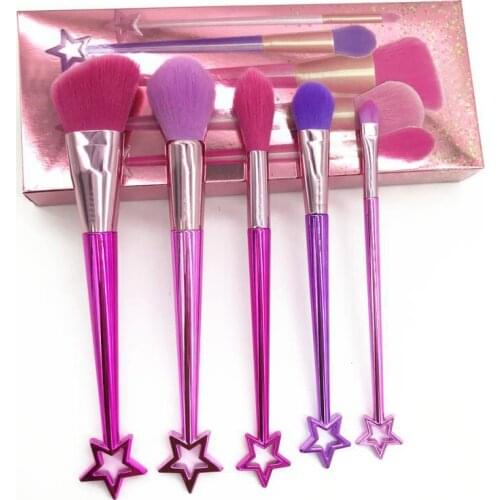 5Pcs/Set Women Girl Gift Professional Cosmetic Makeup Brush Kit Tool Include Eye Shadow High Light Blush Repair Foundation Brush