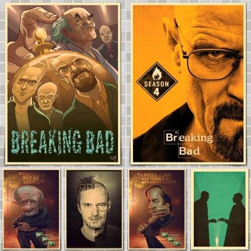 Crime Thriller Suspense Breaking Bad Movie Poster Wall Stickers For Home Room Bar Decor Art