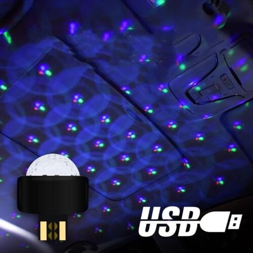 Night Atmosphere Lamp Projector Star Strobe Tool Interior Light Universal 6W