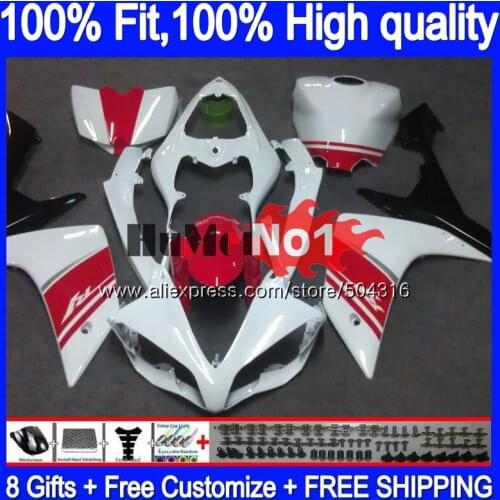 OEM Injection For YAMAHA YZF R 1 YZF 1000 YZF R1 07 Red White 56MC.158 YZF1000 YZF-1000 YZF-R1 2007 2008 YZFR1 07 08 Fairings