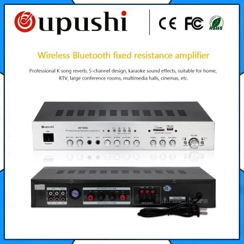 Oupushi AV160G Hifi Stereo Audio Amplifier Home Karaoke amplifier With Bluetooth 5.1