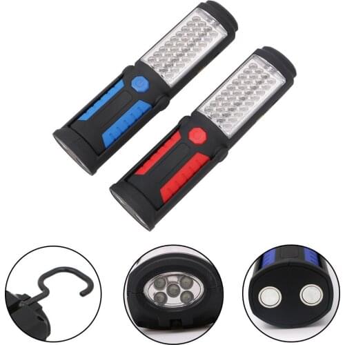 Portable 36+5 LED FlashLight Super Bright Work Lamp with Built-in Battery Magnet Hook for Camping Car Repair