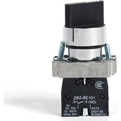 XB2BD41C Rotary Select Selector Switch 1NO Normal Open 2 Positions Momentary Spring Return 22mm Mounting Hole