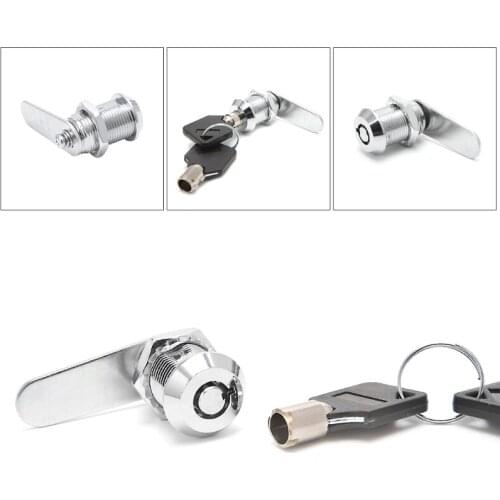 Drawer Tubular Cam Lock For Door Mailbox Cabinet Cupboard w/2 Keys 16-30mm