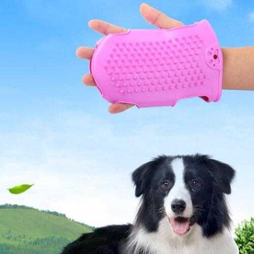 Pet Grooming brush Glove Dogs Bath massage Cleaning Gloves Pets Cat Dog Combs Home Cleaning Supplies