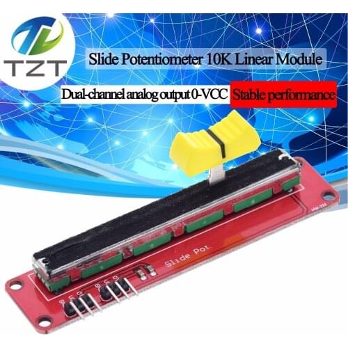 TZT Slide Potentiometer 10K Linear Module Dual Output for Arduino AVR Electronic Block