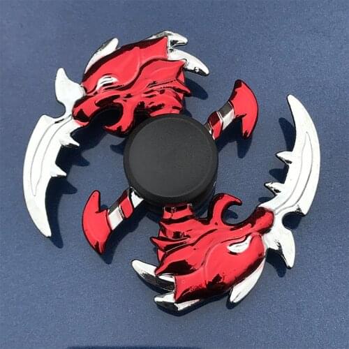 Zinc Alloy Fidget Spinner Metal Tri Fidget Hand Spinner Finger Focus Toy Smooth Electroplate Hybrid Bearing Toys For Kids Gift