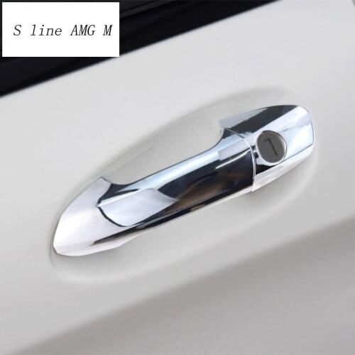 Car Styling Outer Door Bowl Handle protection Stickers Covers Trim For Mercedes Benz A GLA CLA Class W176 X156 C117 Accessories