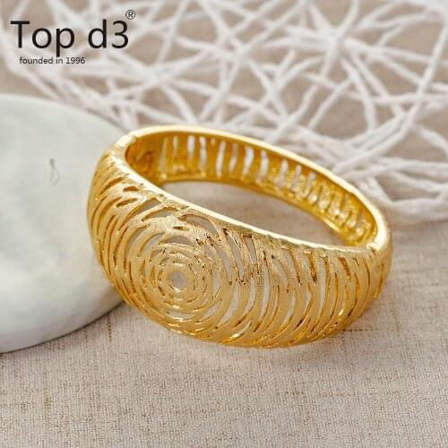 Top d3 Viennois Group 24k Gold Color Jewelry Bangles For Women Dubai Ramadan Bangles&Bracelet African/Arab Weeding jewelry Gift