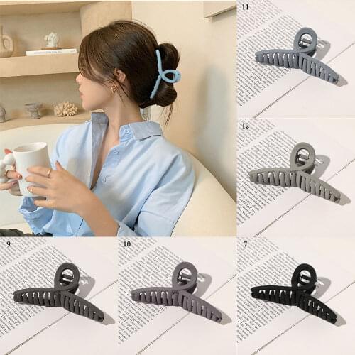 Cool Color Hair Claws Women Large Geometric Cross Square Hair Clip Matte Frosted Hair Crab Hairpins Barrettes Hair Accessories