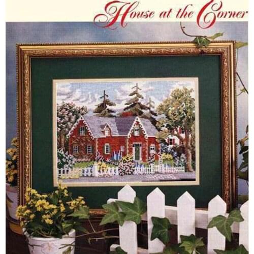 Gold Collection Beautiful Counted Cross Stitch Kit House at the Corner Red House Home Village