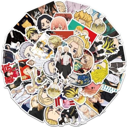 10/30/50PCS Anime New Tokyo Avengers Sticker Laptop Skateboard Mobile Phone Graffiti Gift Toy Waterproof Sticker Wholesale